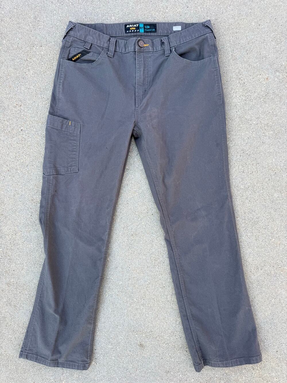 Ariat M7 34x30 Slim DuraStretch Made Tough Straight Pant Rebar Gray 10036733